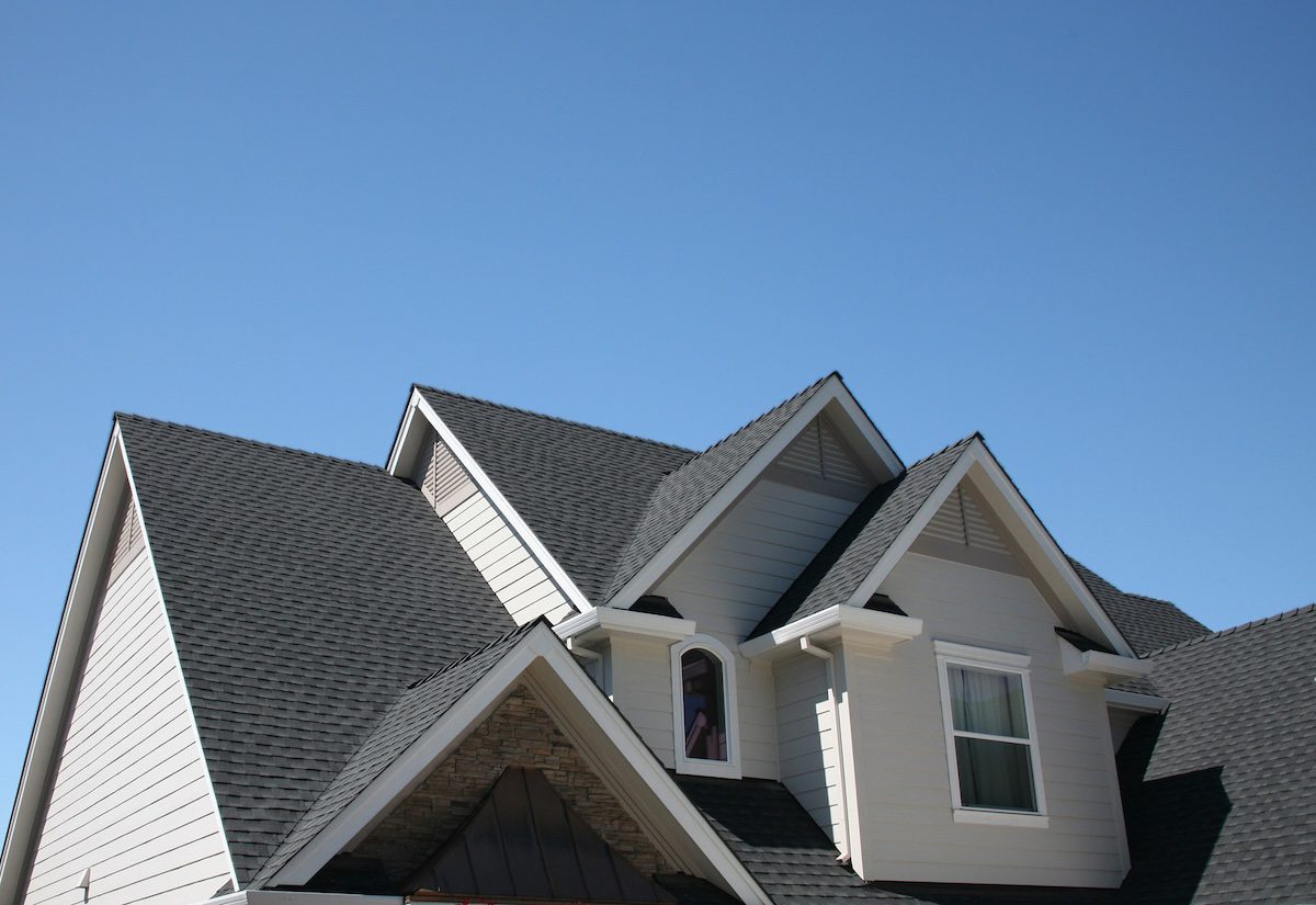 top of large roof home