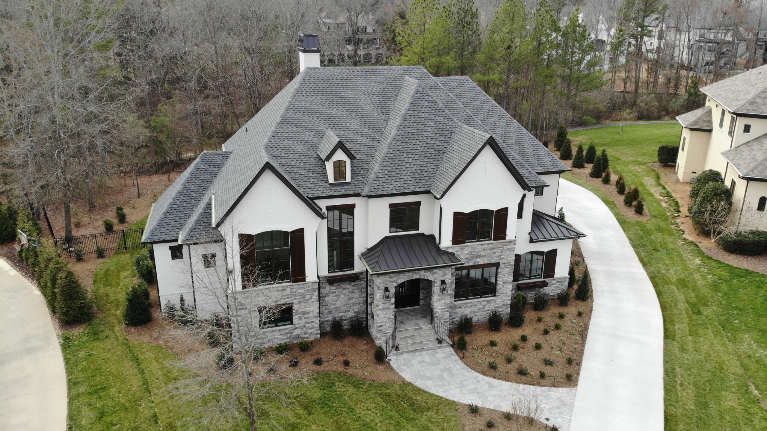 large residential house asphalt roof cornelius