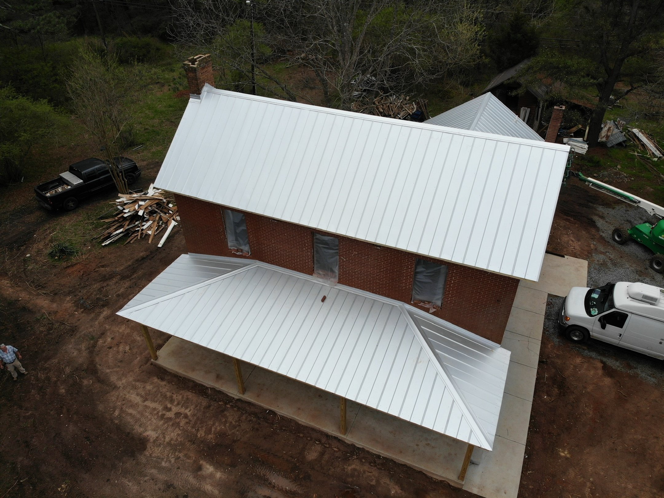 silver metal roofing