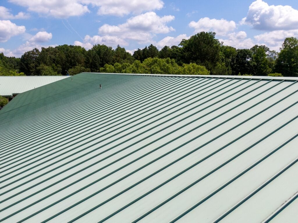 Commercial Standing Seam Metal Roof on an Elementary School.