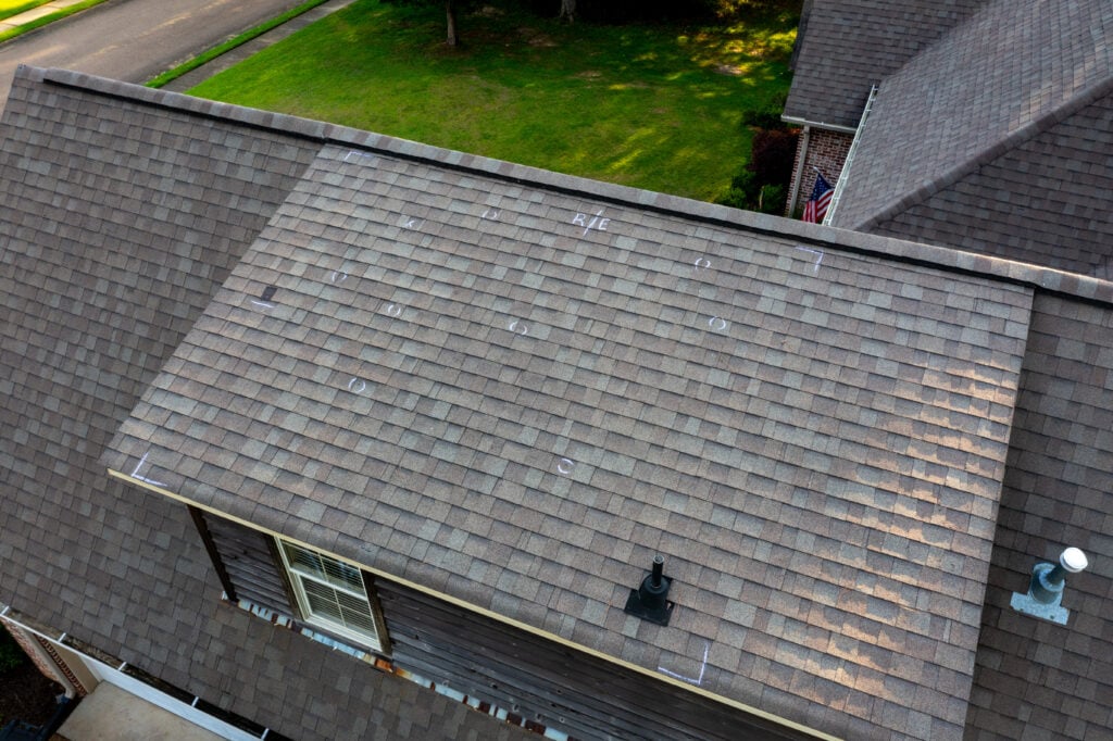 what does hail damage look like on a roof