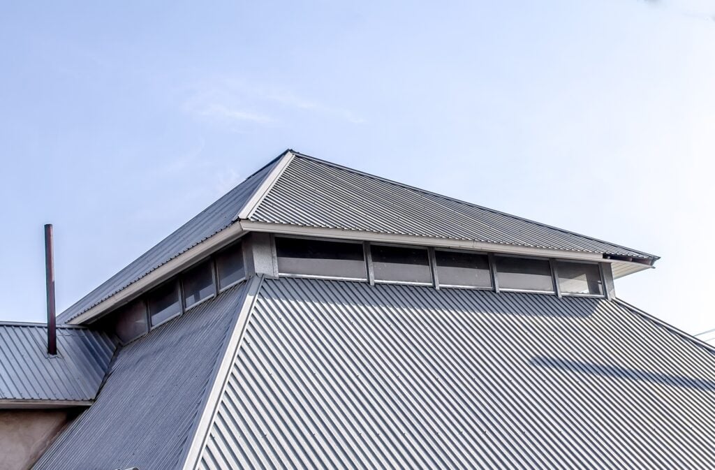 Roof of the house from the metal profile