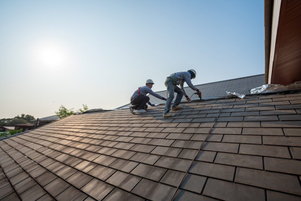 Completed architectural shingle roofing project near Lake Norman NC 
