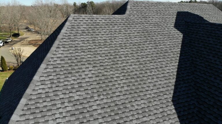 Close-up of an asphalt shingle roof