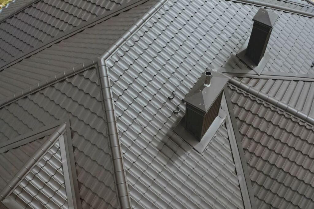 Corrugated metal roof and metal roofing