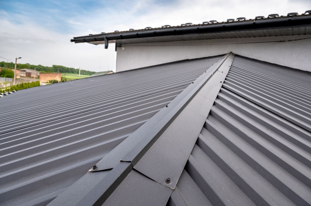 Close-up of roof repair work on shingles in Mint Hill NC