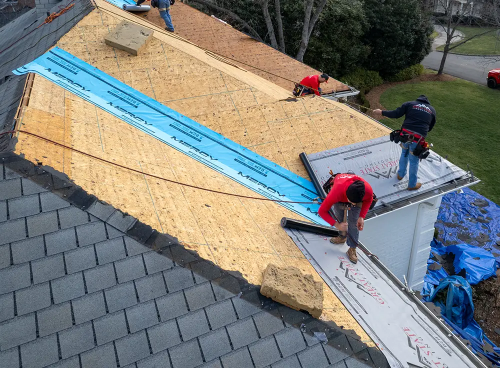 Custom copper valley with Brava Cedar Shake roofing
