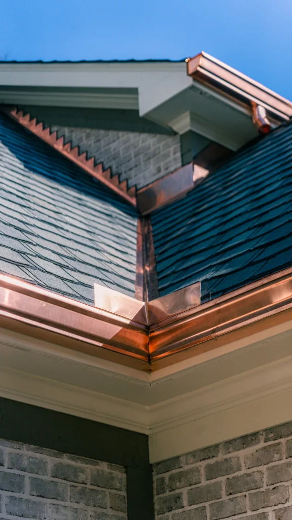 Completed composite cedar shake roof on Charlotte home