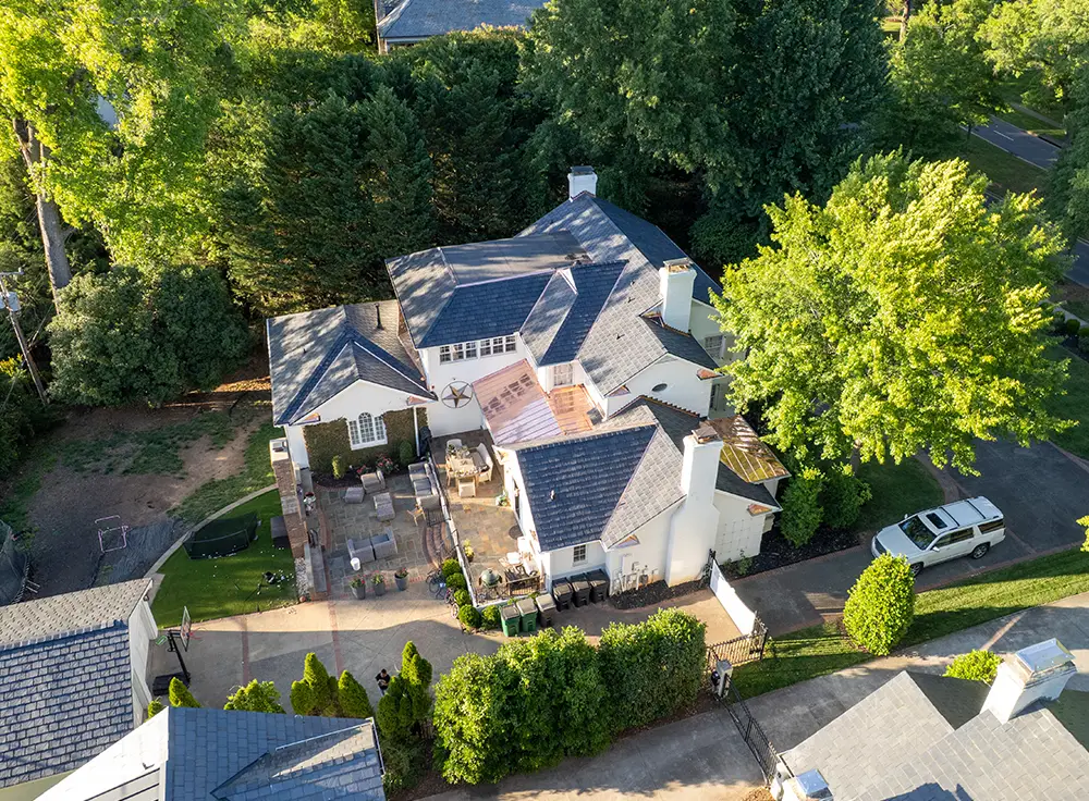 EcoStar synthetic slate roof replacement in Charlotte NC 28207