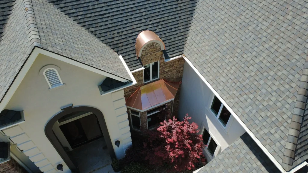 Completed architectural shingle roofing project near Lake Norman NC 
