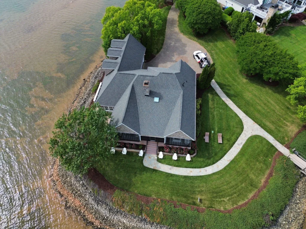Completed architectural shingle roofing project near Lake Norman NC 