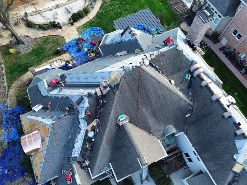 Completed architectural shingle roofing project near Lake Norman NC 