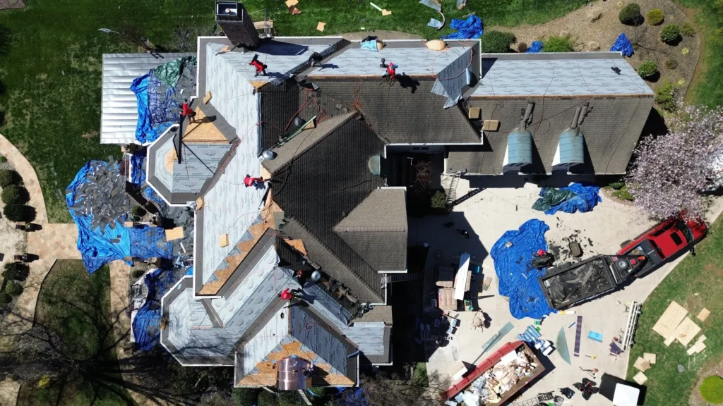 Completed architectural shingle roofing project near Lake Norman NC 