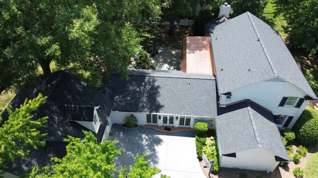 Coordinating Architectural Shingles, Copper Roofing, and Drainage